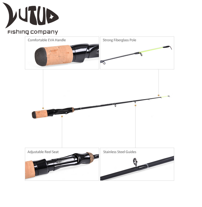 Rod Fishing Carbon Cork Wood Handle 19 Inches /25 Inches /28 Inches Fishing Ice Rod