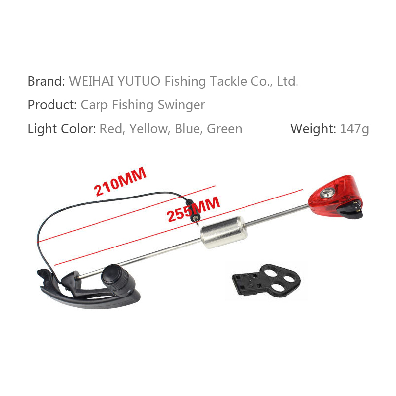 4 Colors LED light carp fishing Bite alarm quick release adapter connector fishing swinger
