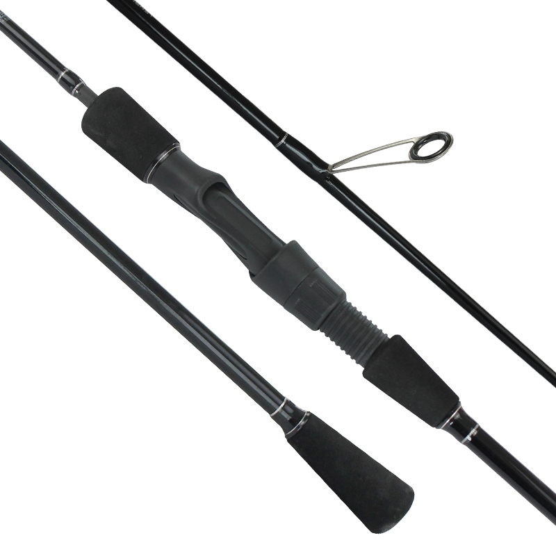 Custom Lure Boat Fishing Rod Light Solid Slow Jigging Spinning Rods 1.8m 1.98m 2 section Black Carbon Fiber Sensitive Tip Rod