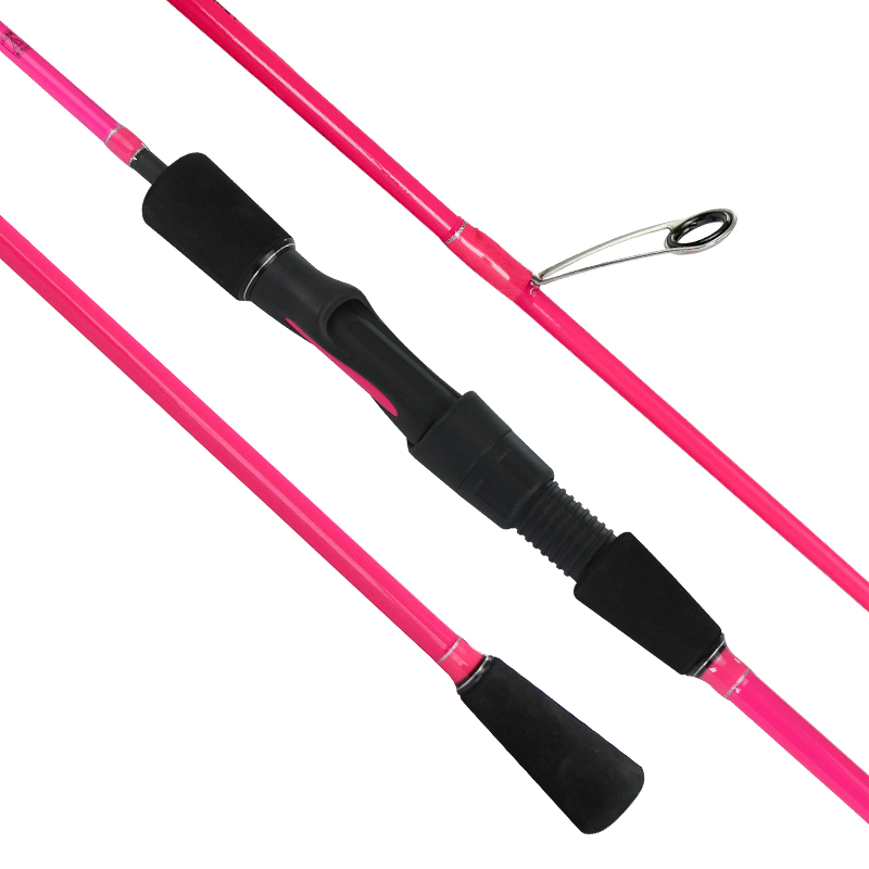 Custom Lure Boat Fishing Rod Light Solid Slow Jigging Spinning Rods 1.8m 1.98m 2 section Pink Carbon Fiber Sensitive Tip Rod
