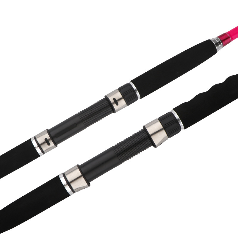 Custom Carbon Fiber Pink Color 1.7m Boat Fishing Rod Bait Weight 80-120 Trolling Fishing Rod Slow Jigging Fishing Rod