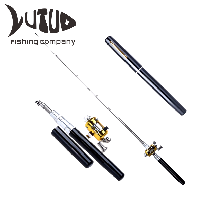 Mini Travel Fishing Rod Outdoor Camping Aluminum Portable Rod Pen Rod Fishing