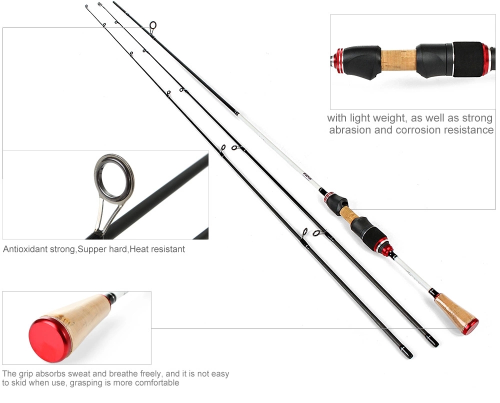 1.8m 1.98m 2.1m 2 Sections Carbon Fishing Rod Ultra Light Saltwater Spinning Rod