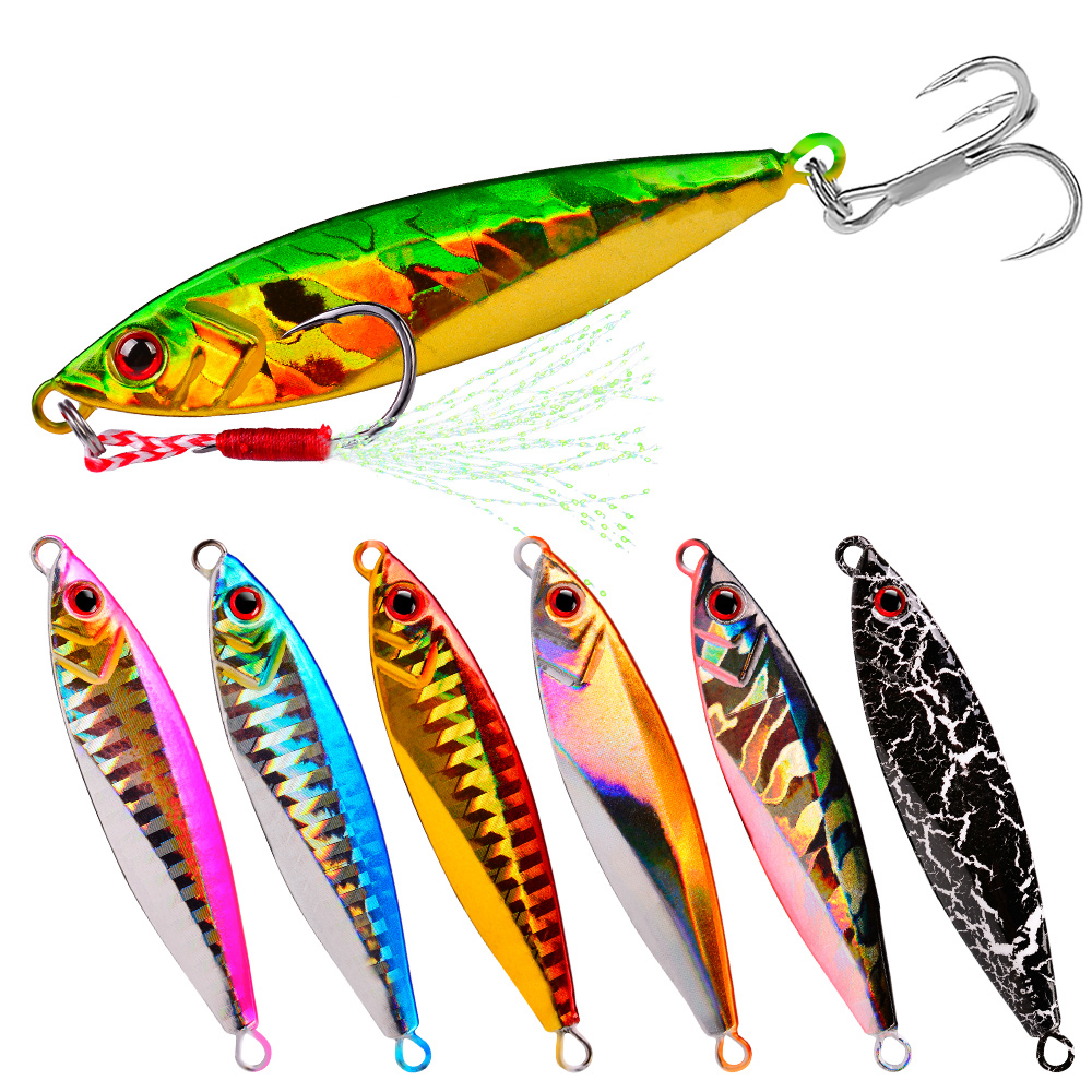 Metal Jigging Spoon Lures 14g-21g-30g Fishing Baits Drag Cast Trolling Jigs Artificial Hard Bait Wobbler Ice Fishing Tackle