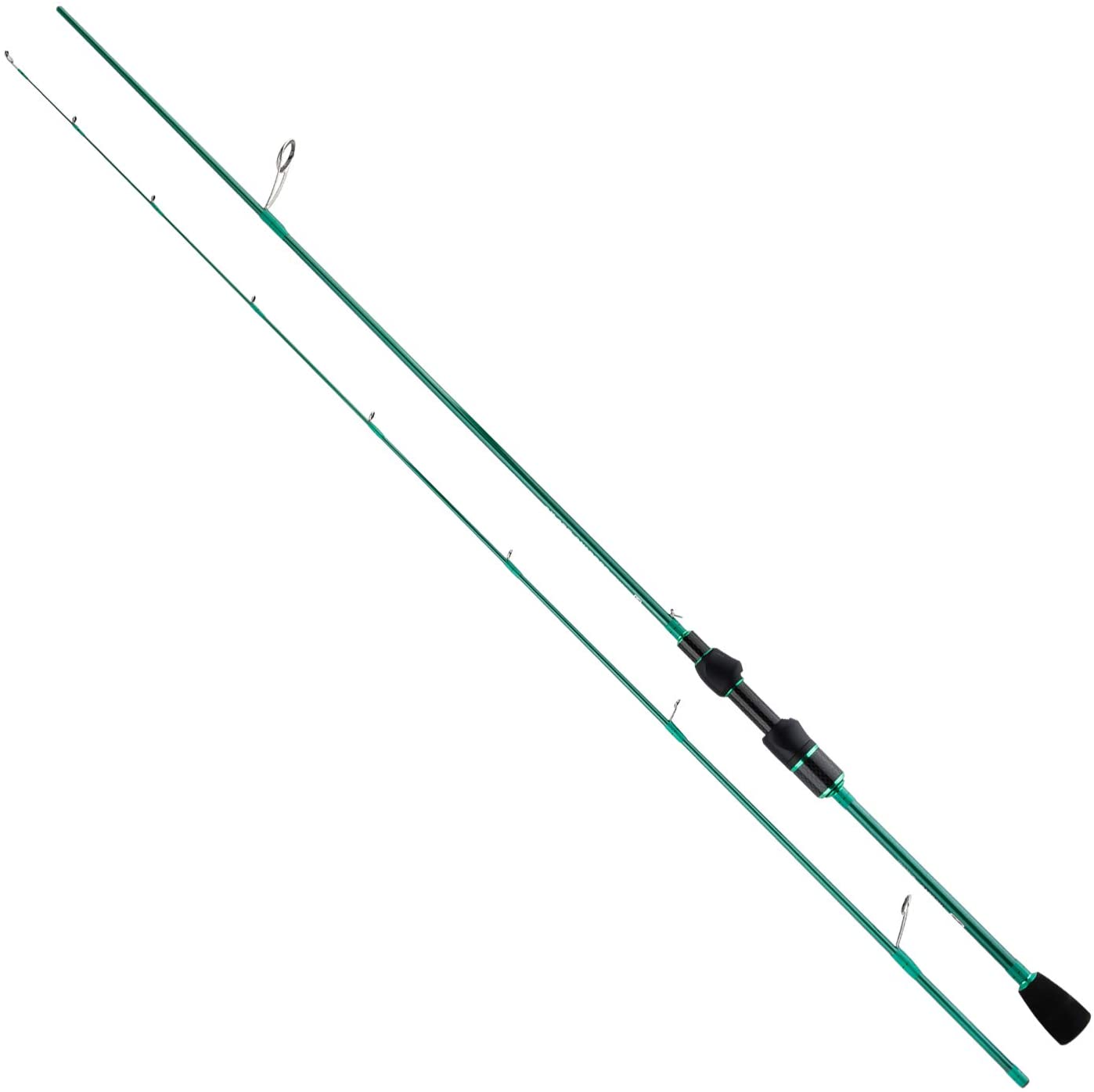 Ultralight Spinning Fishing Rod, Travel Spinning Rod with Solid Carbon Tip Fast Action(6', 6'6'',7',7'6'')