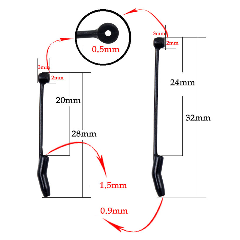 European Carp Fishing D-Rig kickers 28mm 32mm Hook Sleeve Rubber Tube Terminal Tackle