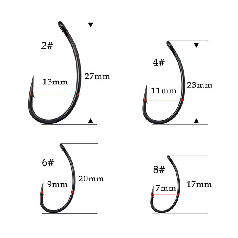 High Quality Carpking PTFE Coating High Carbon Steel Hook Aggressive Shape Hook With Barb Fishing Tackle Carp Fishing Hooks