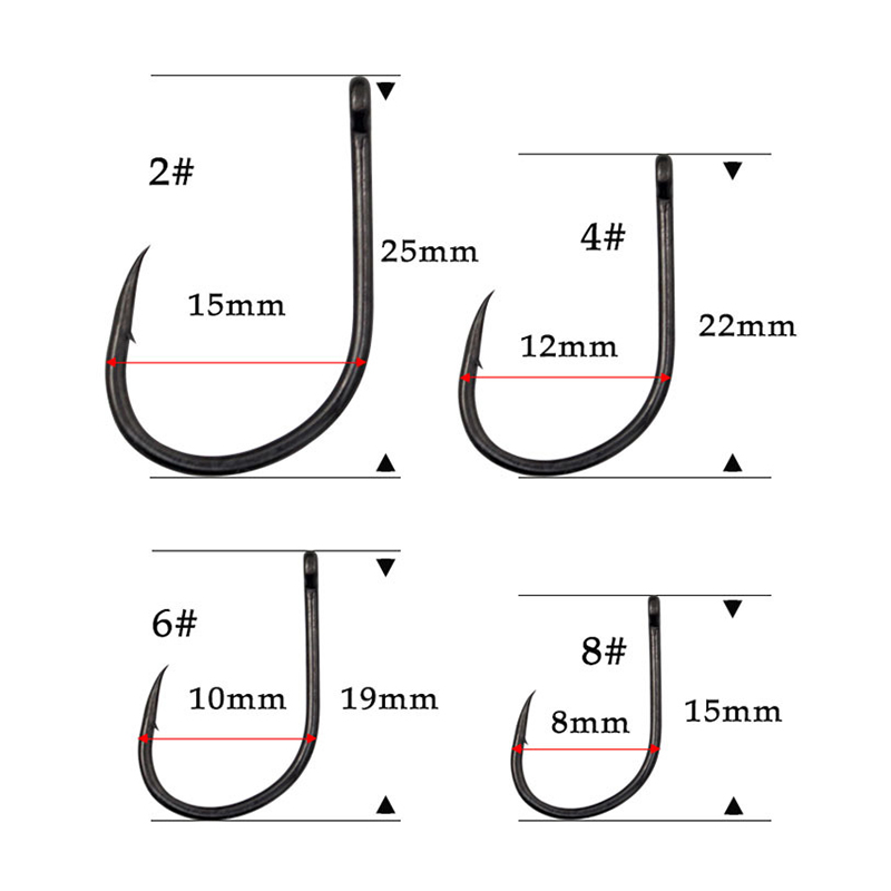 Bulk Carpking PTFE Coating 100C High Carbon Steel Hook Slow Jigging Sea Fishhooks Fly Big Wide Gape Fishing Hooks