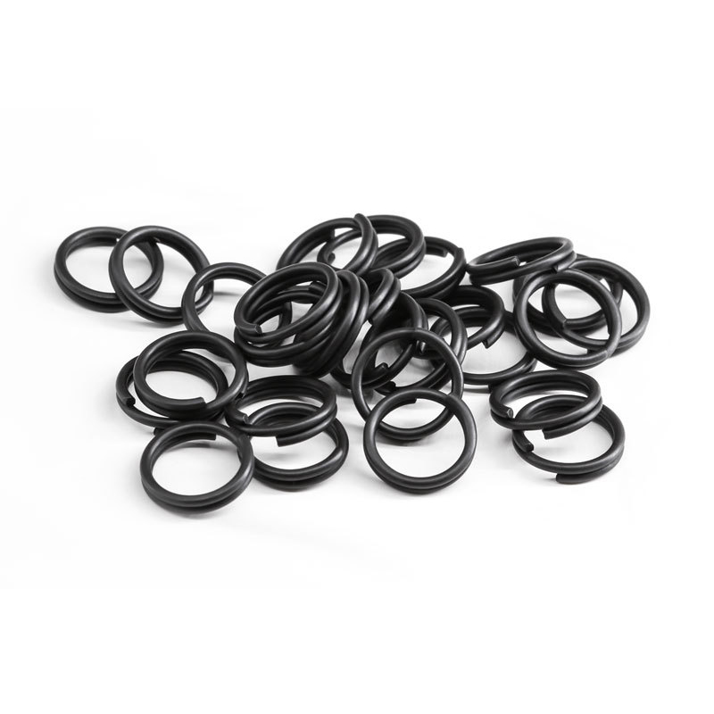 Matt Black Stainless Steel Flattening Ring Fishing Lure Parts Accessories Double Split Ring