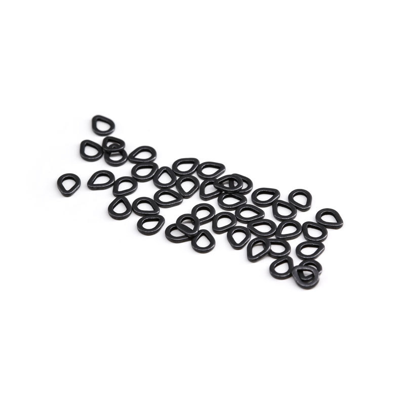 Carp Fishing Terminal Tackle Matt Black Pear Shaped Metal Ring Connector Fishing Tackle