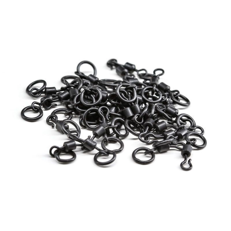 Carp Fishing Matt black Swivels Quick Change Snap 7# For Carp Fishing Rig Fishing Accessories Terminal Tackle