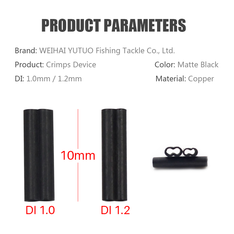 Carp Fishing krimps Copper Pipe For Fishing Line Crimps Accessories 1.0/1.2mm Carp Rig Crimps Sleeves Terminal Fish Tackle