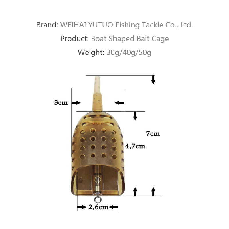 Carp Fishing Terminal Tackle Boat Shaped Bait Cage Bait Feeder For Carp Fishing Feeder Bait Casting