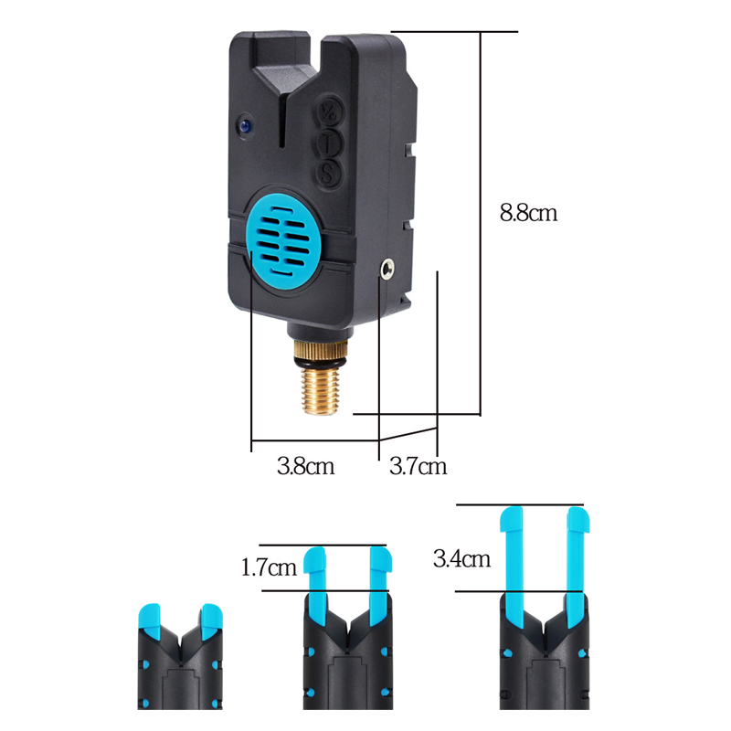 Electronic Automatic Carp Fishing Bite Alarm Indicator with LED Light Fish Bell Alarm Sensitive Carp Fishing Terminal Tackle