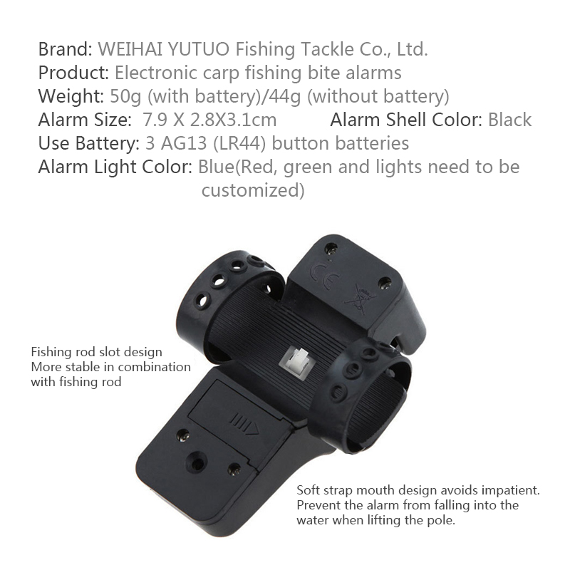 Electronic Automatic Carp Fishing Bite Alarm Indicator with LED Light Fish Bell Alarm Sensitive Terminal Tackle