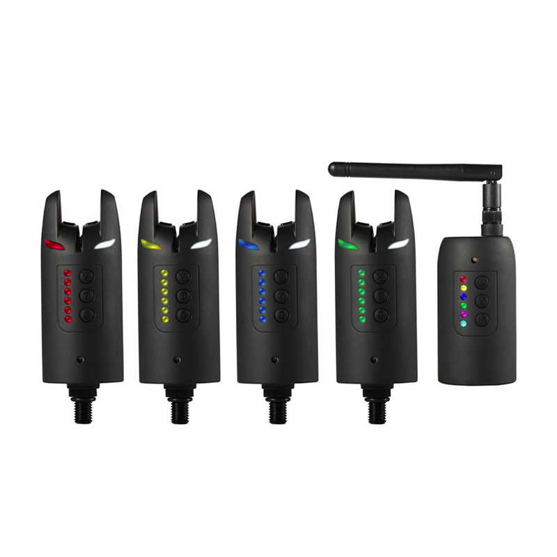 New design night fishing LED highlight carp fishing Anti bite wireless alarm set 6+1Set