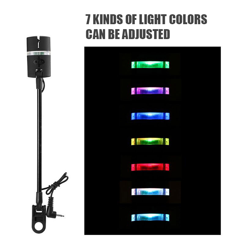 7 Colors LED Light Carp Fishing Bite Alarm Quick Release Adapter Connector Fishing Swinger