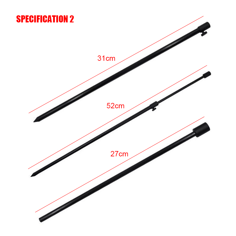 European Coupler Sea Rod Holder With Two Aluminum Bank Stick Telescopic European Carp Fishing Rod Holder