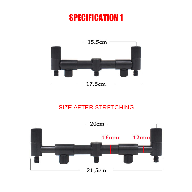 European Coupler Sea Rod Holder With Two Aluminum Bank Stick Telescopic European Carp Fishing Rod Holder