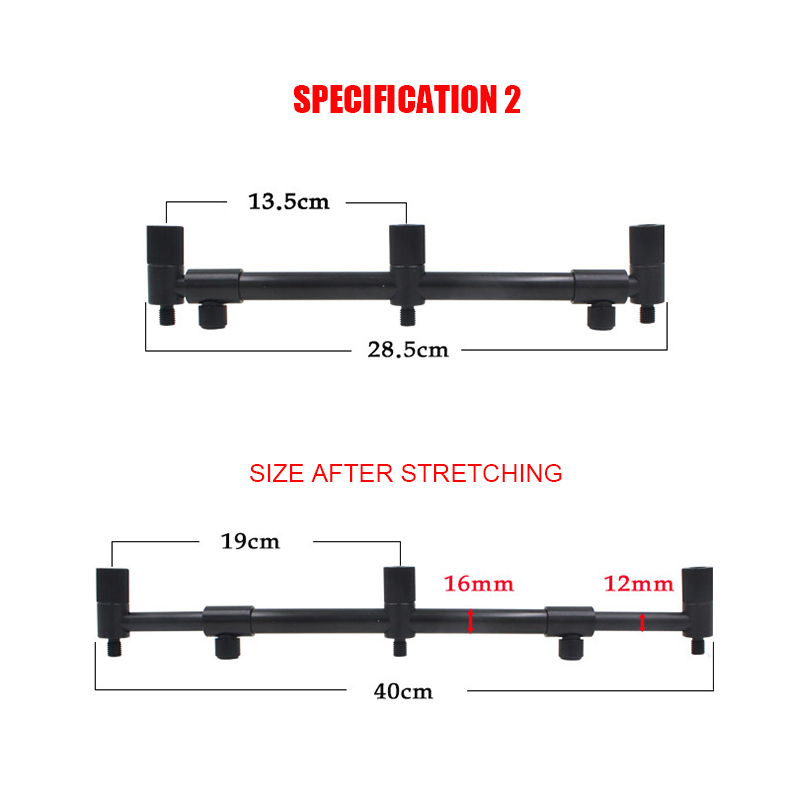 European Coupler Sea Rod Holder With Two Aluminum Bank Stick Telescopic European Carp Fishing Rod Holder