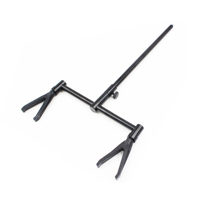 Two size European type aluminum alloy alarm Adjustable Bolt Carp Fishing Rod Support Black Bracket Head Fish Racks Accessories