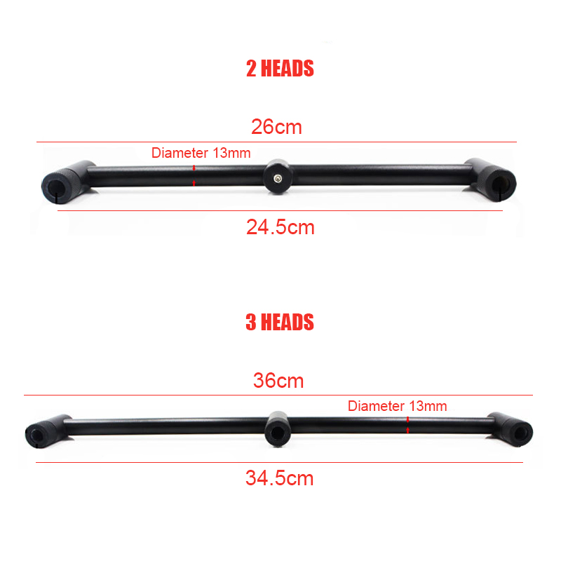 Two Size European Type Aluminum Alloy Alarm Adjustable Bolt Carp Fishing Rod Black Support Carp Fishing Rod Support