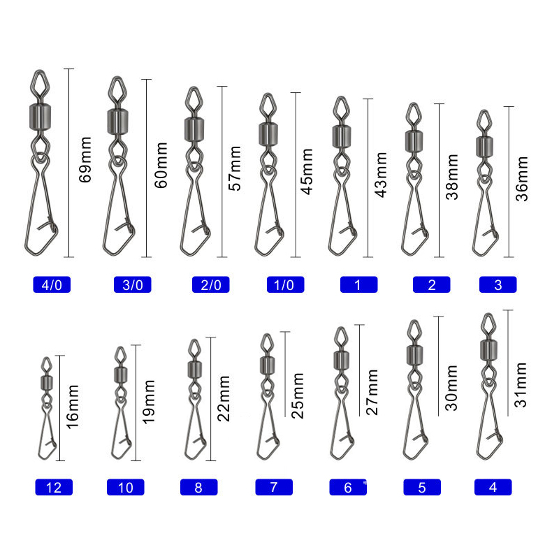 Fishing Swivels Diamond Eye Rolling Swivel With Inter Lock Snap Or Double Safety A Snap Terminal Tackle For Carp Fishing