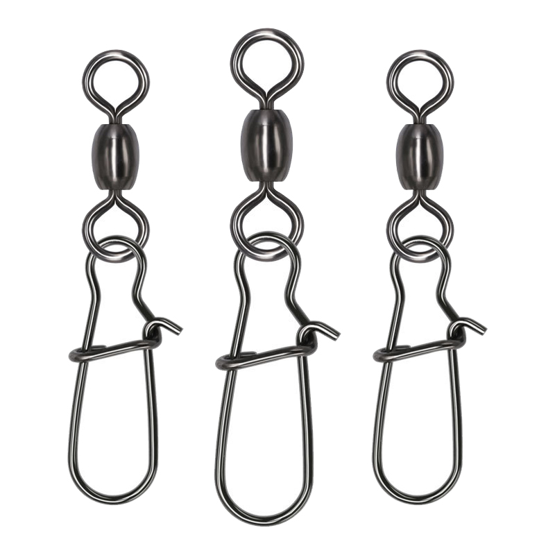 Swivels Fishing Tackle Accessories Crane Swivel With Nice Snap Fishing Hook Connector Wholesale 100pcs Per Bag