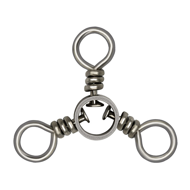 Fishing Swivel Brass Barrel Cross Line Swivels Fishing Connector Triple Swivel Ring Lure Fishing Accessories