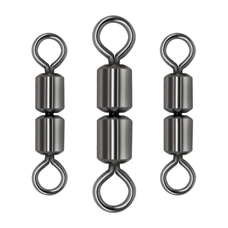 Saltwater Fishing Tackle Terminal Connectors 12/0-14# Double Rolling Swivels Dual Chain Stainless Steel Rolling Swivels