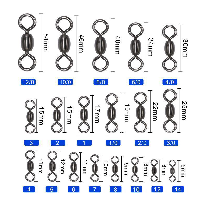 Carp Fishing Tackle Crane Brass Bearing Rolling Swivel Fishing Hook Connector Accessories Tools