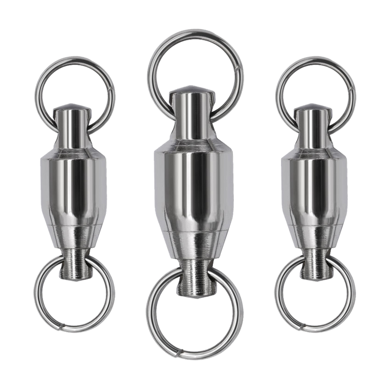 Brass Barrel Rolling Fishing Swivel Snap Fishing Line Connector 0#-10# Tackle Ball Bearing Swivel Accessories