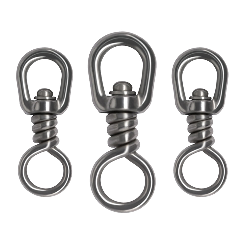 Fishing Swivel Stainless Steel Single Winding Swivel Connector 1-5# Saltwater Fishing Accessories