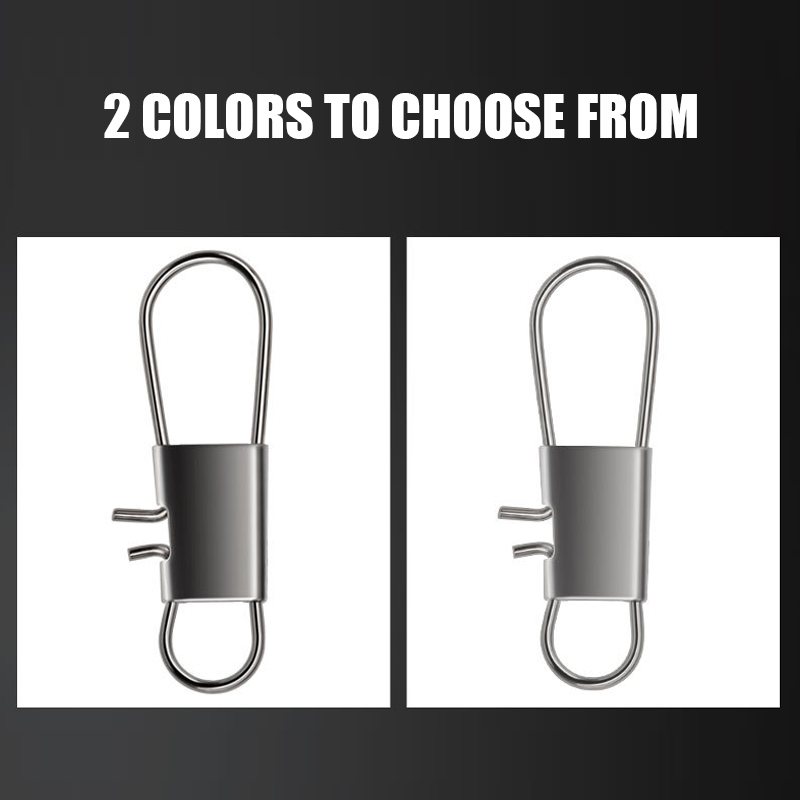 Stainless Steel Gear Safety Lnterlock B-type Connector Winding Pin Fishing Gear Accessories Fishing Swivel Nice Lock Snap