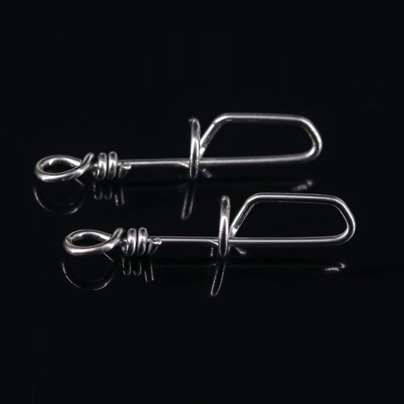 Heavy Duty Fishing T-Shape Snap Swivels Connector For Soft Lure Centering Pin Spring Twist Lock Accessories