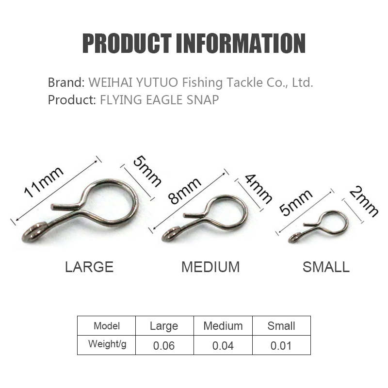 C Clip Snap Pin Fly Bait Hook Connector Lure Fishing Gear Tackle Quick Pin Fly Bait Quick Change Ring Fly Fishing Accessories