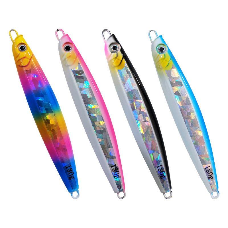 Custom Knife Jig 180g 220g Luminous Slow Pitch Fishing Jigs Saltwater Metal Jigging Lure Artificial hard bait