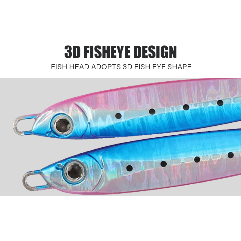 Custom Artificial Hard Bait Knife Jig 20g 30g 40g 60g Slow Pitch Long Shot Mackerel Fishing Jigs Freshwater Metal Jigging Lure