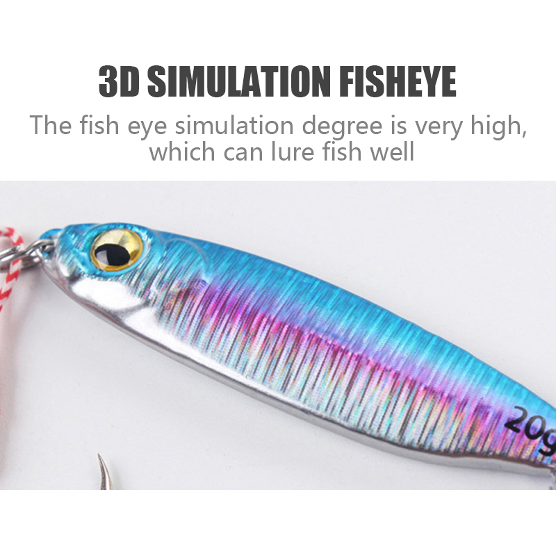 Lead Fish Metal Jig With Hooks Sinking Saltwater Freshwater Shore Paillette Knife Wobbler Artificial Fishing Lures