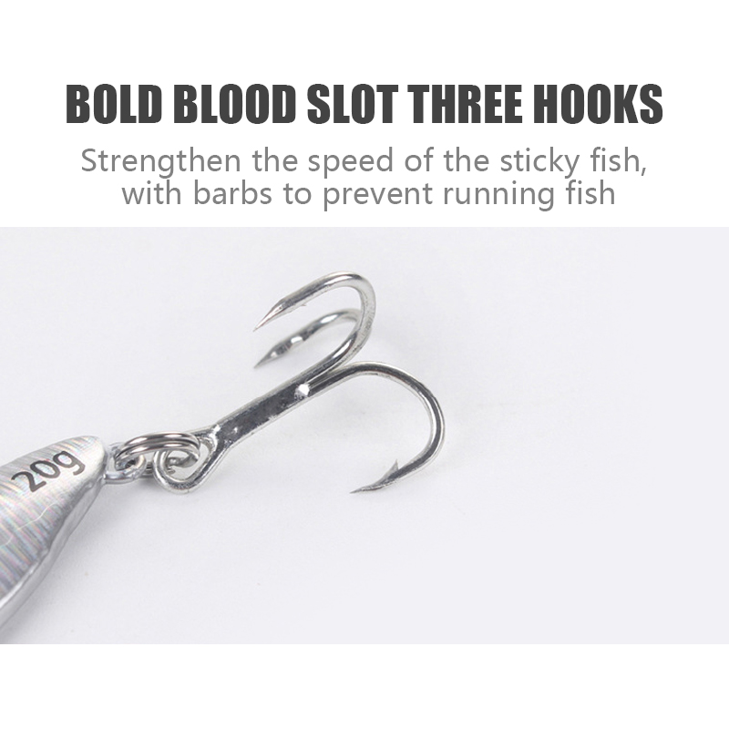Lead Fish Metal Jig With Hooks Sinking Saltwater Freshwater Shore Paillette Knife Wobbler Artificial Fishing Lures
