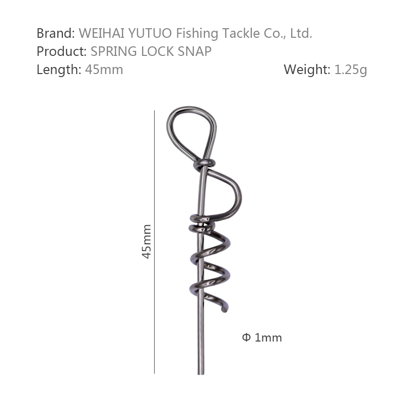 Stainless Steel Spring Twist Lock Fishing Screw Dagger For Soft Lure Bait 45mm 1.25g Screw Dagger Carp Fishing Tackle