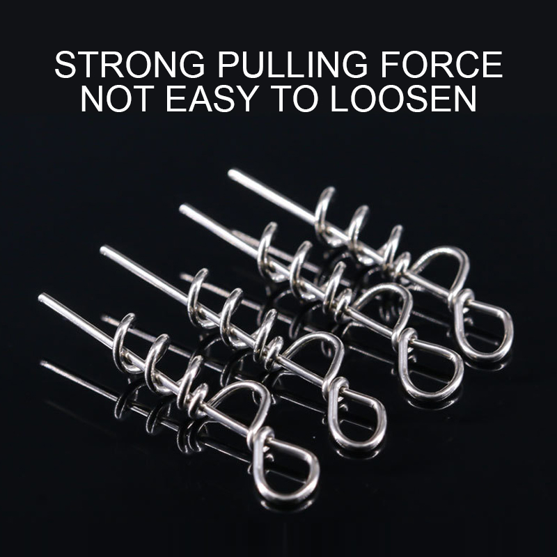 Stainless Steel Spring Twist Lock Fishing Screw Dagger For Soft Lure Bait 45mm 1.25g Screw Dagger Carp Fishing Tackle