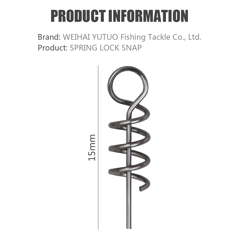 Stainless Stainless Steel Spring Lock Snap For Soft Lure Baits Ready To Ship Fishing Clip Fishing Accessories