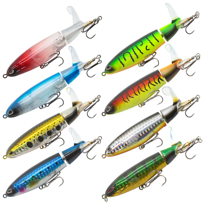 Topwater Fishing Lure Artificial Hard Plastic Bait Pencil Fishing Lures 3g/16g/36g With Rotating Spin Tail