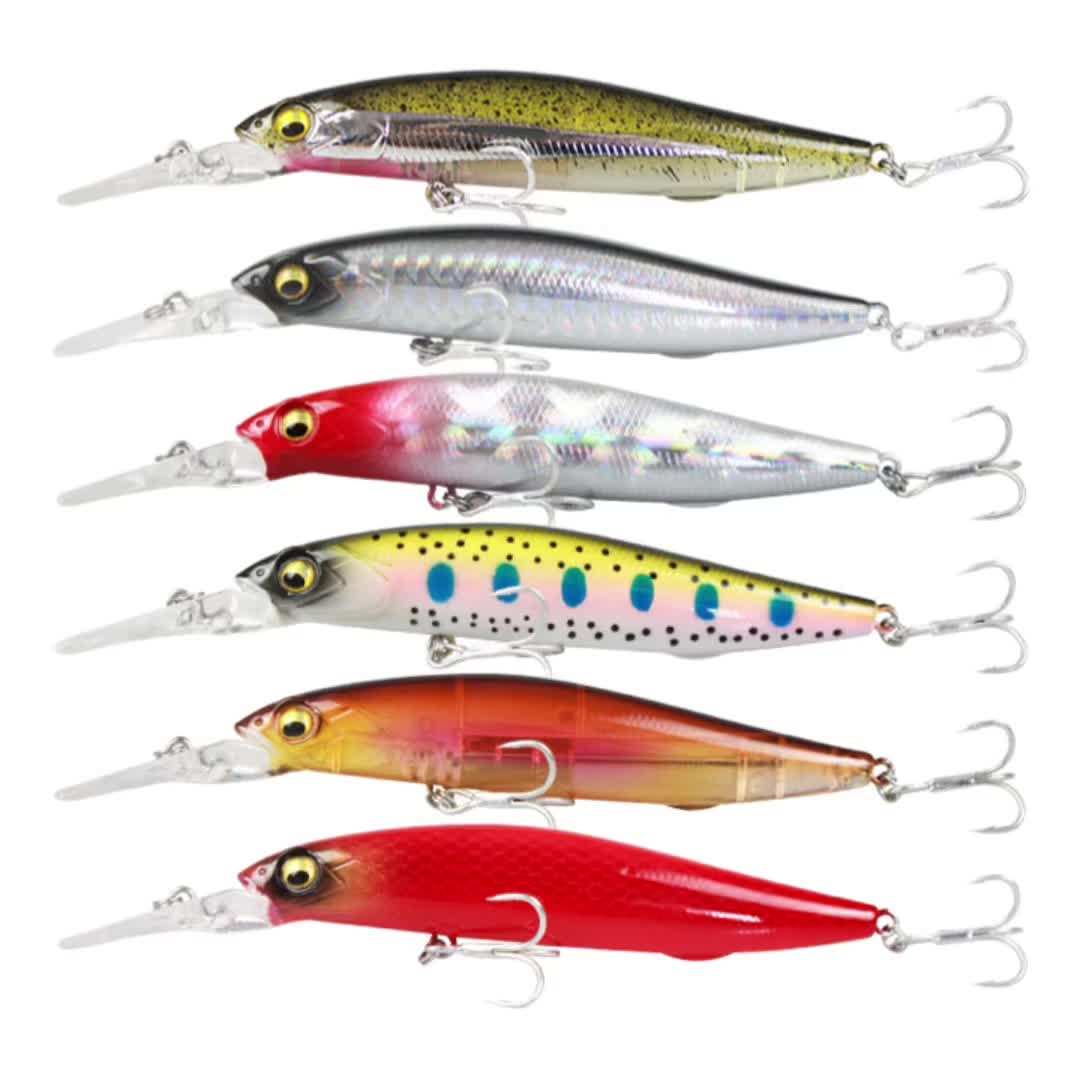 Artificial Plastic Dot Fishing Hard Baits 6 Colors 10g/14g Floating 3D Eyes Minnow Lure Fishing Lure Fishing Baits Bass