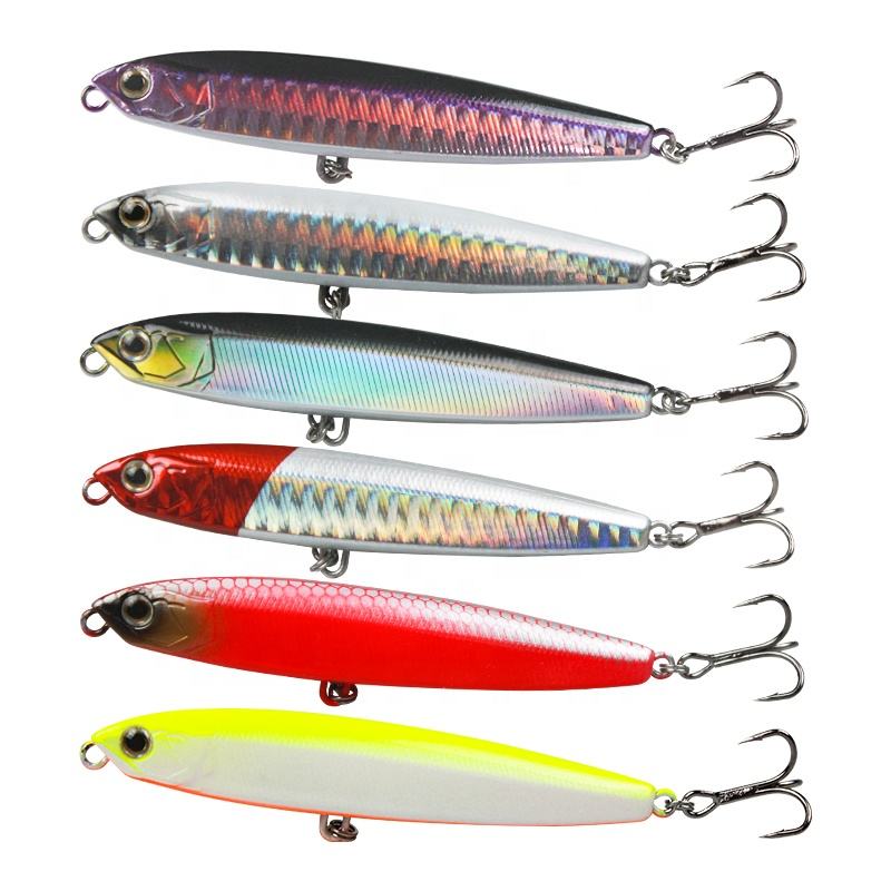 Lure Long Tongue Plate 5g 6 Color 3D Eyes Mini Plastic Hard Wobbler Artificial Bait Built-in Ring Bead