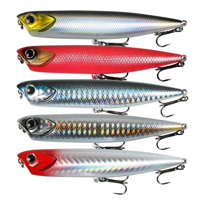 Artificial Hard Body Popper Pencil Plastic Saltwater Fishing Lure 10g 14g Z Dog Walking Top Water Bait