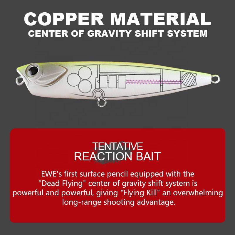 Artificial Hard Body Popper Pencil Plastic Saltwater Fishing Lure 10g 14g Z Dog Walking Top Water Bait