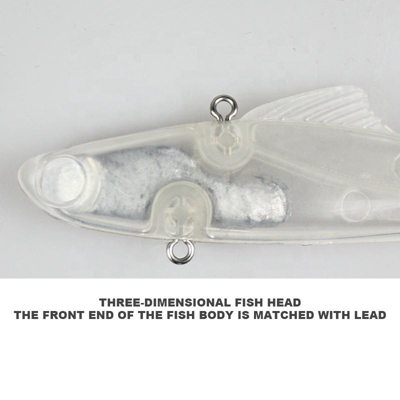 Hard Plastic Unpainted Fishing Lure Blank VIB Bait 9cm-20g Lure Body Sinking