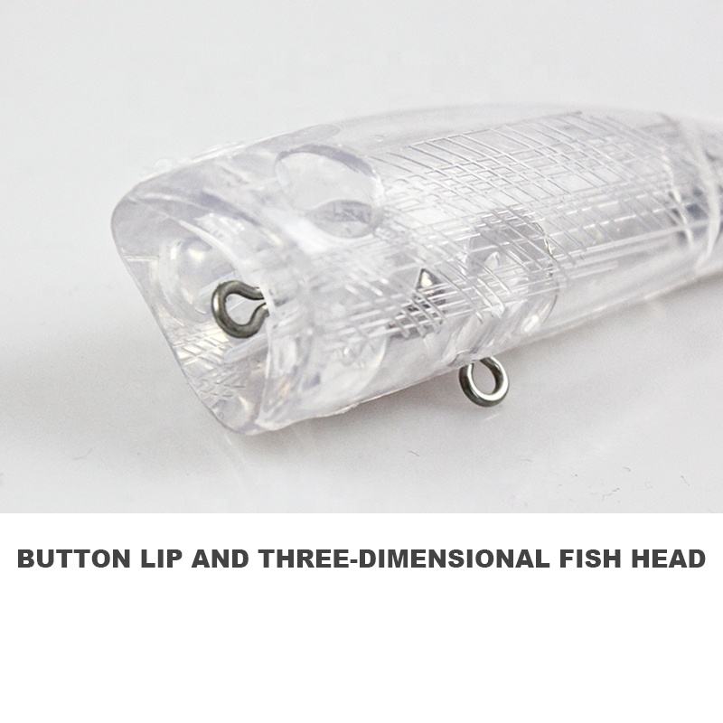 Artificial Hard Plastic Unpainted Fishing Lure Blank Popper 7G 12G 18G Floating Popping Popper Lures